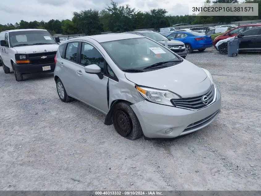 3N1CE2CP1GL381571 2016 Nissan Versa Note S (Sr)/S Plus/Sl/Sr/Sv