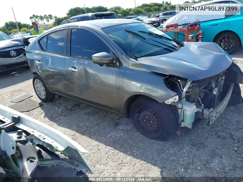 2016 Nissan Versa S/S Plus/Sv/Sl VIN: 3N1CN7AP9GL897399 Lot: 40319986