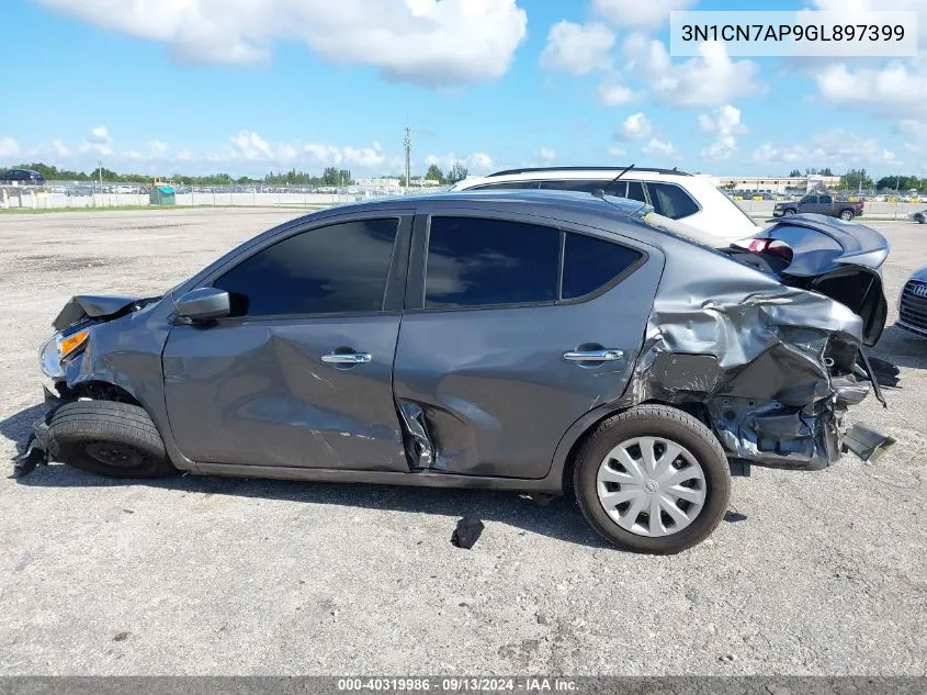 2016 Nissan Versa S/S Plus/Sv/Sl VIN: 3N1CN7AP9GL897399 Lot: 40319986