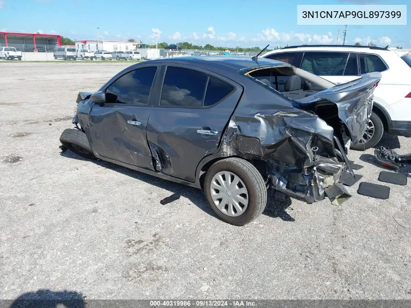 2016 Nissan Versa S/S Plus/Sv/Sl VIN: 3N1CN7AP9GL897399 Lot: 40319986