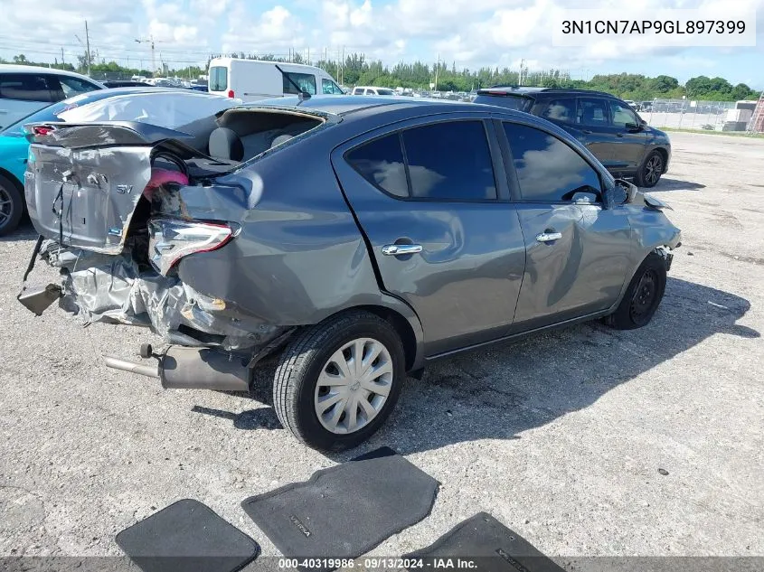 2016 Nissan Versa S/S Plus/Sv/Sl VIN: 3N1CN7AP9GL897399 Lot: 40319986