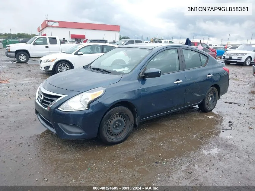 2016 Nissan Versa 1.6 Sv VIN: 3N1CN7AP9GL858361 Lot: 40324605