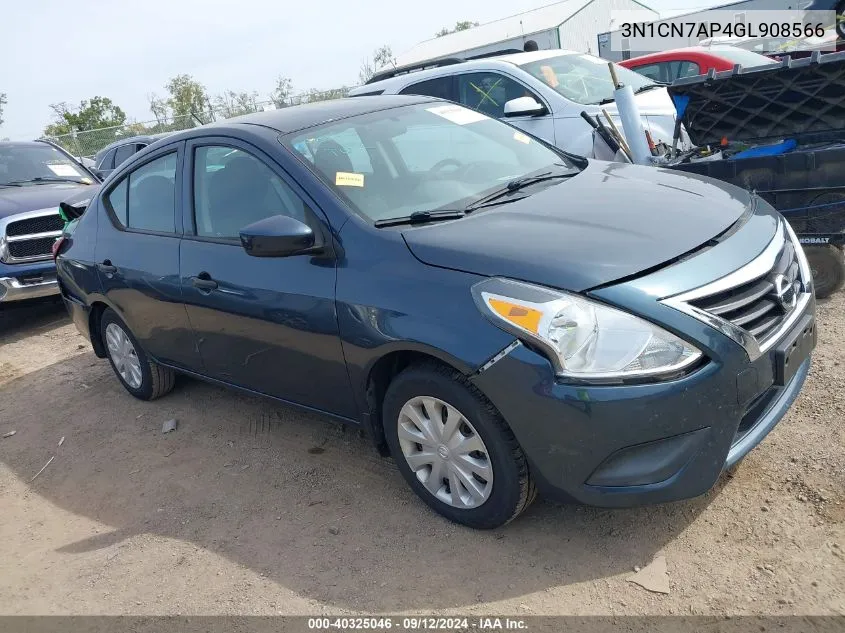 2016 Nissan Versa 1.6 S VIN: 3N1CN7AP4GL908566 Lot: 40325046