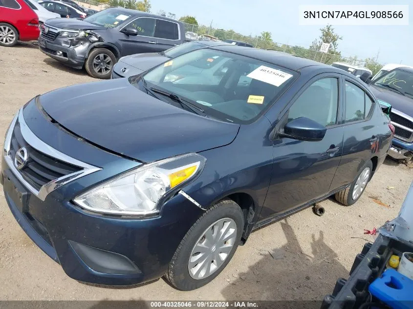 2016 Nissan Versa 1.6 S VIN: 3N1CN7AP4GL908566 Lot: 40325046