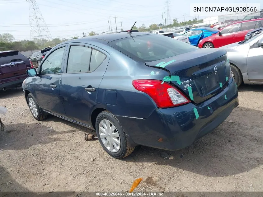 2016 Nissan Versa 1.6 S VIN: 3N1CN7AP4GL908566 Lot: 40325046