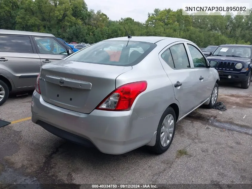 2016 Nissan Versa 1.6 S VIN: 3N1CN7AP3GL895082 Lot: 40334750