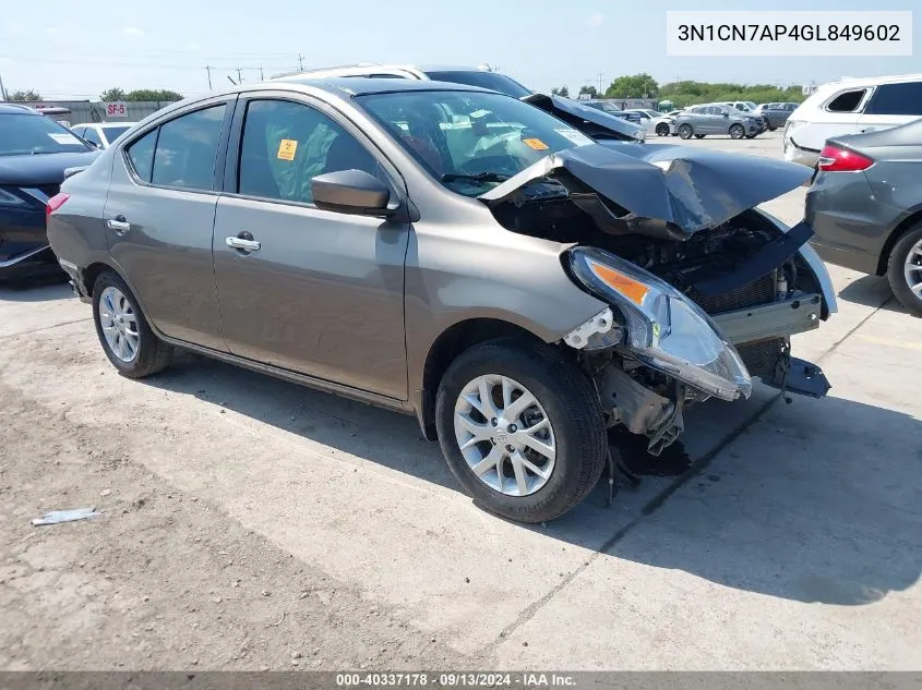 3N1CN7AP4GL849602 2016 Nissan Versa 1.6 Sv