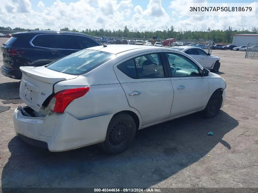 3N1CN7AP5GL818679 2016 Nissan Versa S/S Plus/Sv/Sl