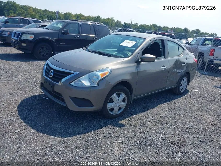 2016 Nissan Versa 1.6 Sv VIN: 3N1CN7AP9GL879226 Lot: 40345497