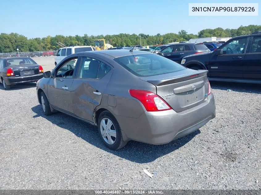 3N1CN7AP9GL879226 2016 Nissan Versa 1.6 Sv