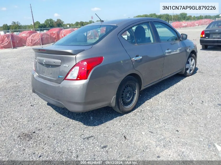 3N1CN7AP9GL879226 2016 Nissan Versa 1.6 Sv