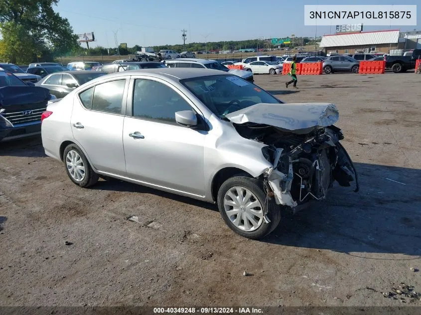 3N1CN7AP1GL815875 2016 Nissan Versa 1.6 S/1.6 S+/1.6 Sl/1.6 Sv