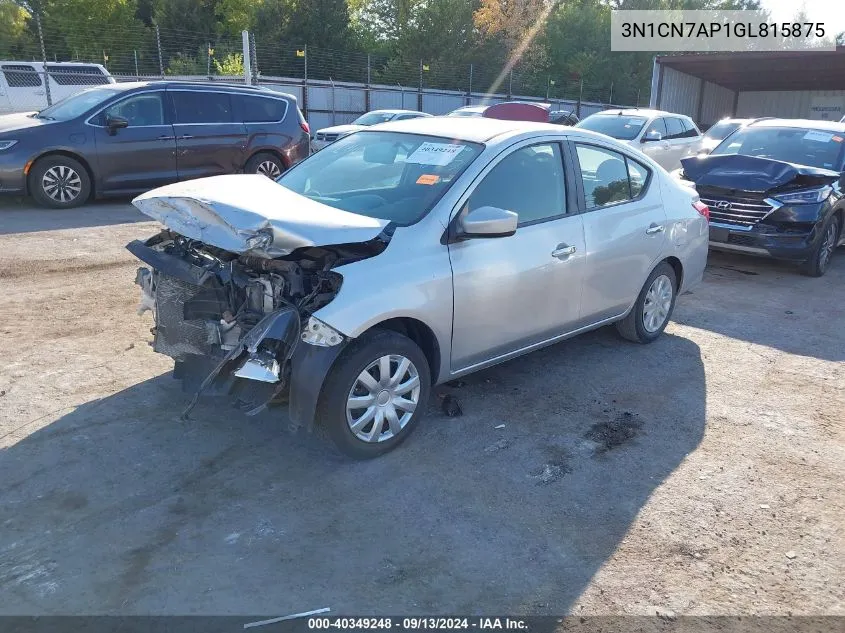 3N1CN7AP1GL815875 2016 Nissan Versa 1.6 S/1.6 S+/1.6 Sl/1.6 Sv