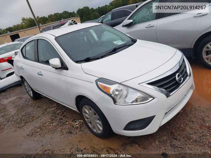 3N1CN7AP2GL914267 2016 Nissan Versa 1.6 Sv