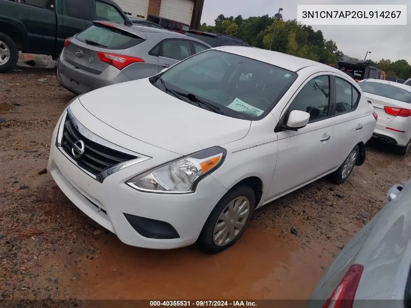 3N1CN7AP2GL914267 2016 Nissan Versa 1.6 Sv