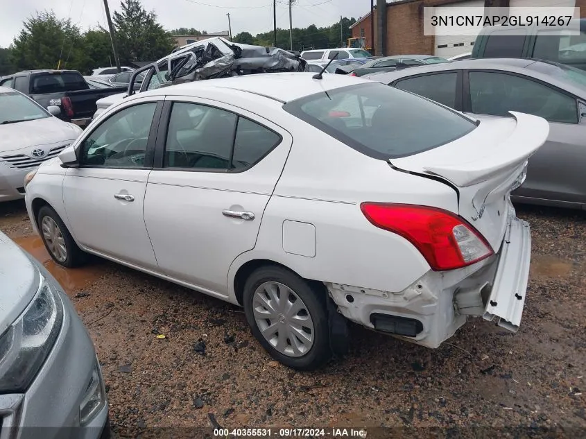 2016 Nissan Versa 1.6 Sv VIN: 3N1CN7AP2GL914267 Lot: 40355531