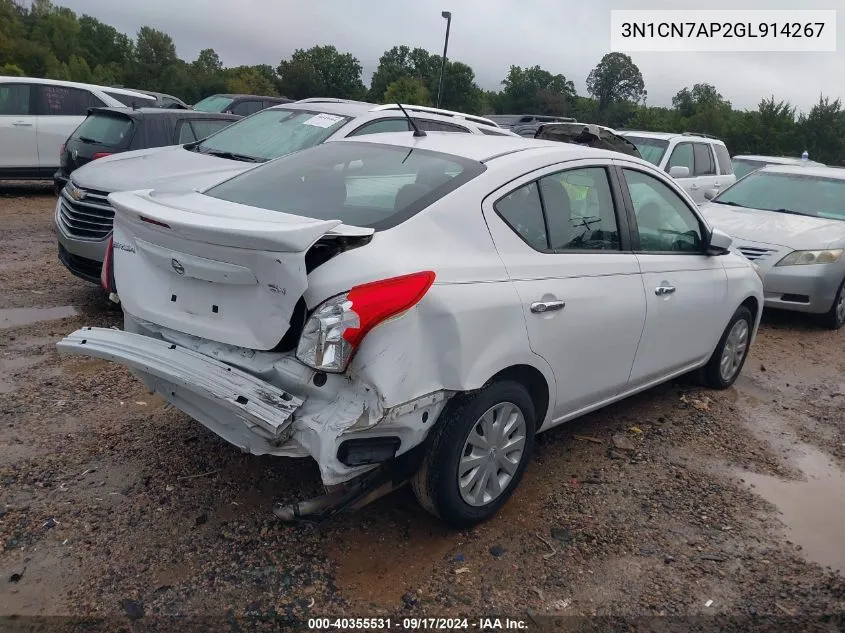 3N1CN7AP2GL914267 2016 Nissan Versa 1.6 Sv