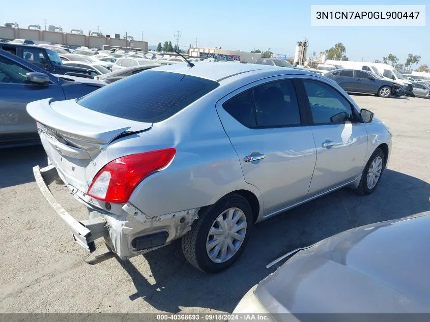 2016 Nissan Versa S/S Plus/Sv/Sl VIN: 3N1CN7AP0GL900447 Lot: 40368693