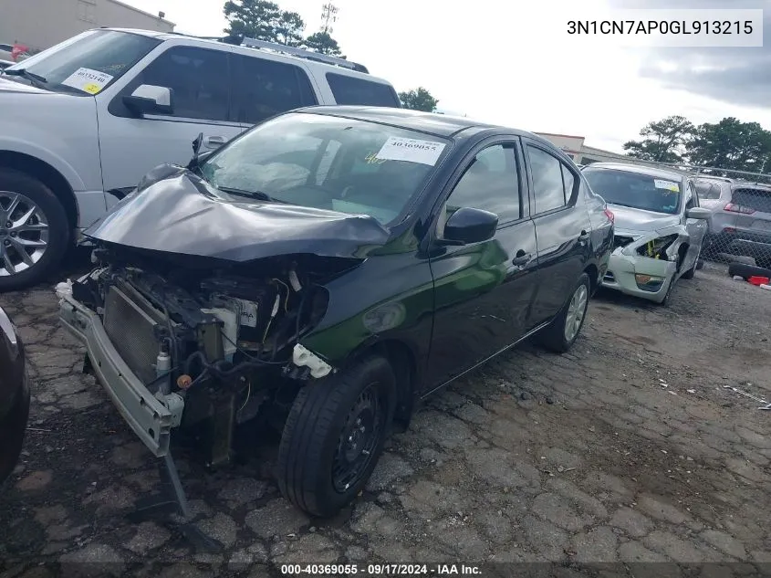 2016 Nissan Versa 1.6 S VIN: 3N1CN7AP0GL913215 Lot: 40369055