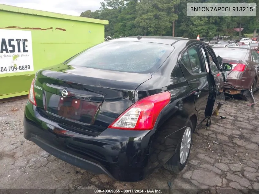 3N1CN7AP0GL913215 2016 Nissan Versa 1.6 S