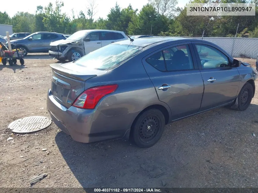 3N1CN7AP1GL890947 2016 Nissan Versa 1.6 Sv