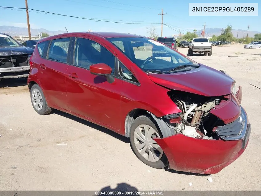 2016 Nissan Versa Note S (Sr)/S Plus/Sl/Sr/Sv VIN: 3N1CE2CP9GL405289 Lot: 40385598