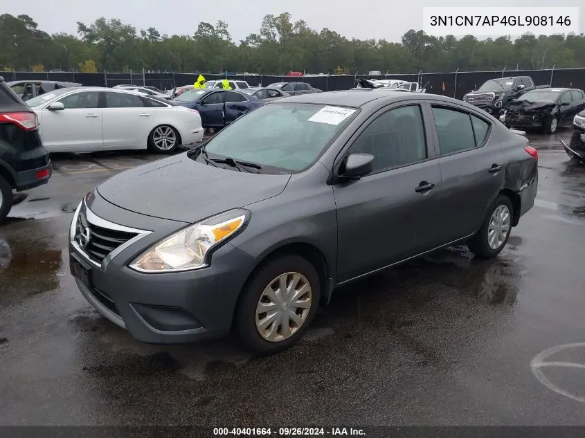 3N1CN7AP4GL908146 2016 Nissan Versa 1.6 S+