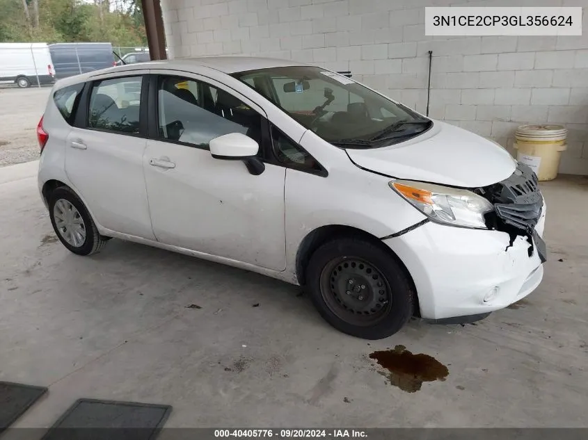 2016 Nissan Versa Note S Plus VIN: 3N1CE2CP3GL356624 Lot: 40405776