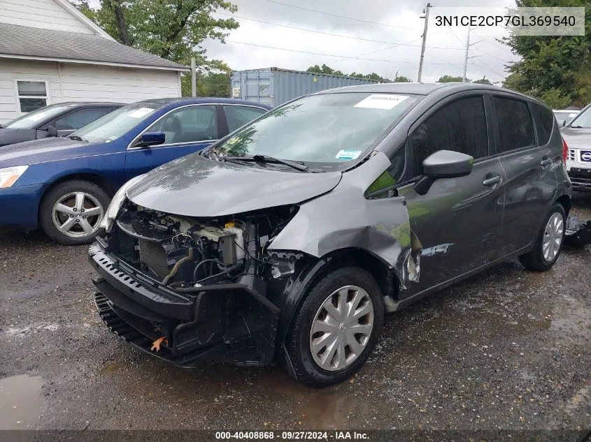 2016 Nissan Versa Note S (Sr)/S Plus/Sl/Sr/Sv VIN: 3N1CE2CP7GL369540 Lot: 40408868