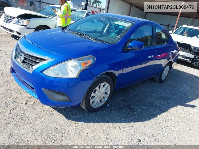 2016 Nissan Versa S/S Plus/Sv/Sl VIN: 3N1CN7AP2GL808479 Lot: 40410886