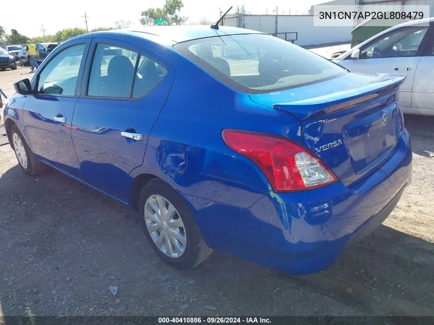 2016 Nissan Versa S/S Plus/Sv/Sl VIN: 3N1CN7AP2GL808479 Lot: 40410886