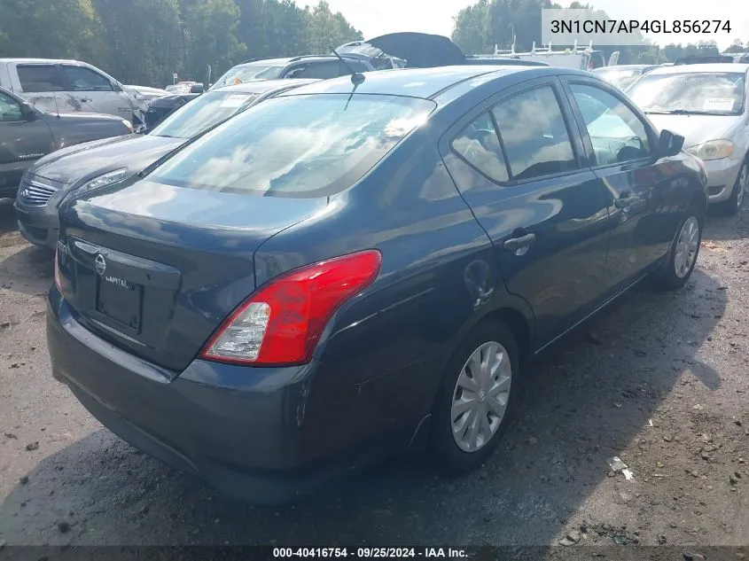 3N1CN7AP4GL856274 2016 Nissan Versa 1.6 S