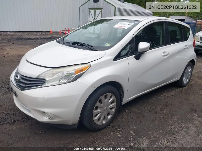 2016 Nissan Versa Note S (Sr)/S Plus/Sl/Sr/Sv VIN: 3N1CE2CP1GL361322 Lot: 40443559