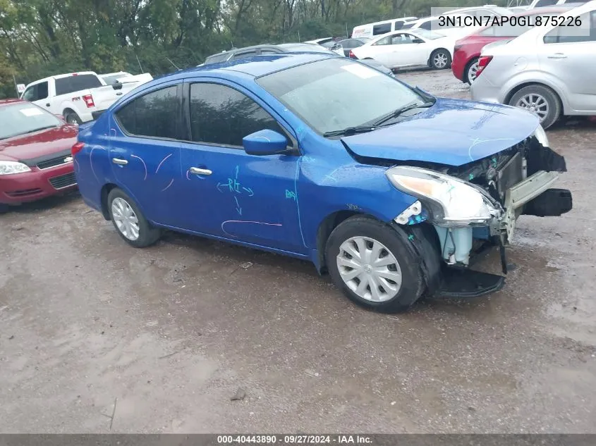 2016 Nissan Versa 1.6 Sv VIN: 3N1CN7AP0GL875226 Lot: 40443890