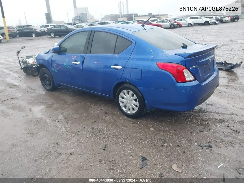 3N1CN7AP0GL875226 2016 Nissan Versa 1.6 Sv