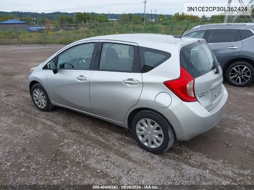 3N1CE2CP3GL362424 2016 Nissan Versa Note S (Sr)/S Plus/Sl/Sr/Sv