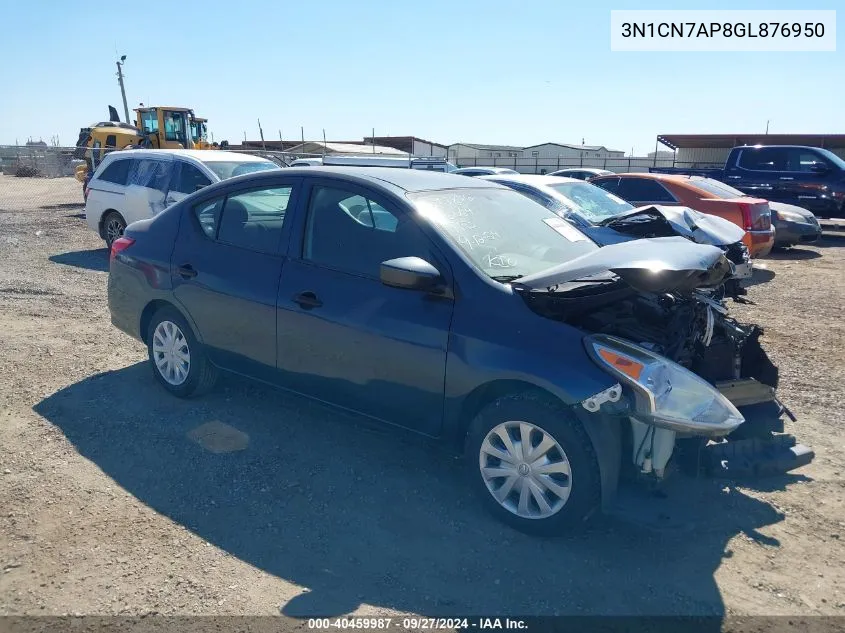 3N1CN7AP8GL876950 2016 Nissan Versa 1.6 S