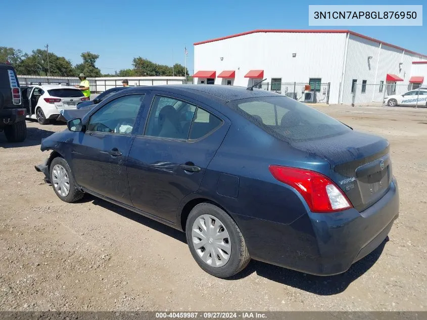 3N1CN7AP8GL876950 2016 Nissan Versa 1.6 S