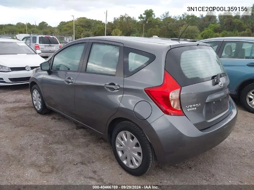 3N1CE2CP0GL359156 2016 Nissan Versa Note S (Sr)/S Plus/Sl/Sr/Sv