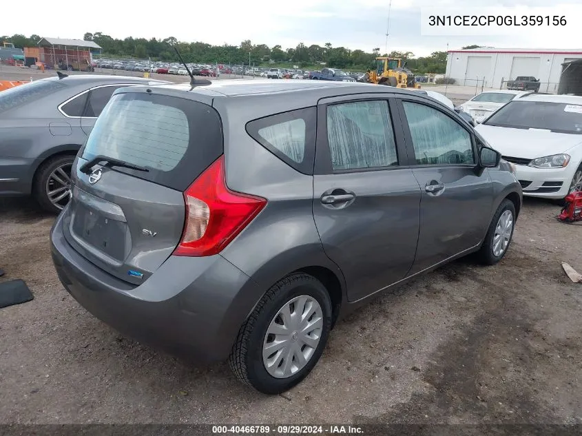 2016 Nissan Versa Note S (Sr)/S Plus/Sl/Sr/Sv VIN: 3N1CE2CP0GL359156 Lot: 40466789