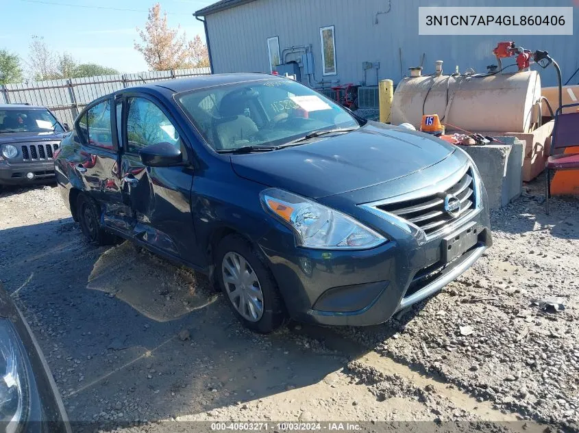 2016 Nissan Versa 1.6 Sv VIN: 3N1CN7AP4GL860406 Lot: 40503271