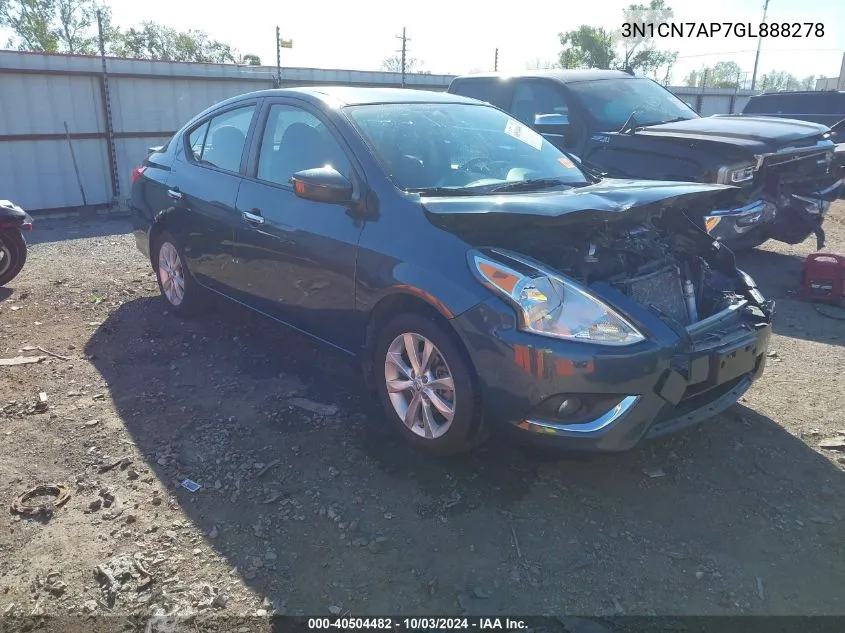 2016 Nissan Versa 1.6 Sl VIN: 3N1CN7AP7GL888278 Lot: 40504482