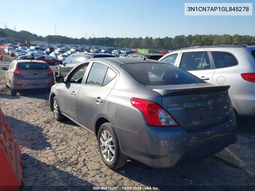 2016 Nissan Versa 1.6 Sv VIN: 3N1CN7AP1GL845278 Lot: 40518207