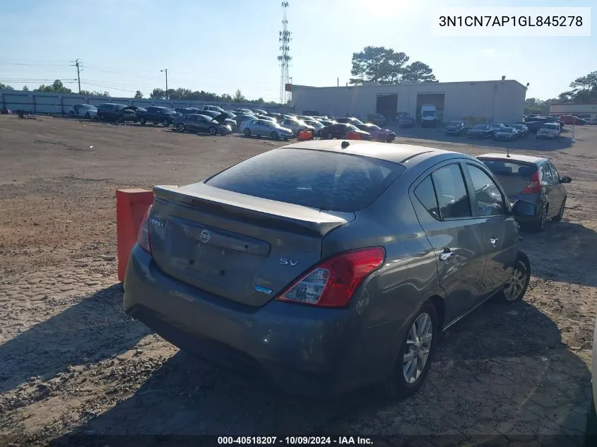 2016 Nissan Versa 1.6 Sv VIN: 3N1CN7AP1GL845278 Lot: 40518207