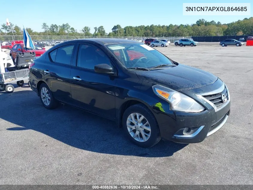 2016 Nissan Versa 1.6 Sv VIN: 3N1CN7APXGL864685 Lot: 40552636