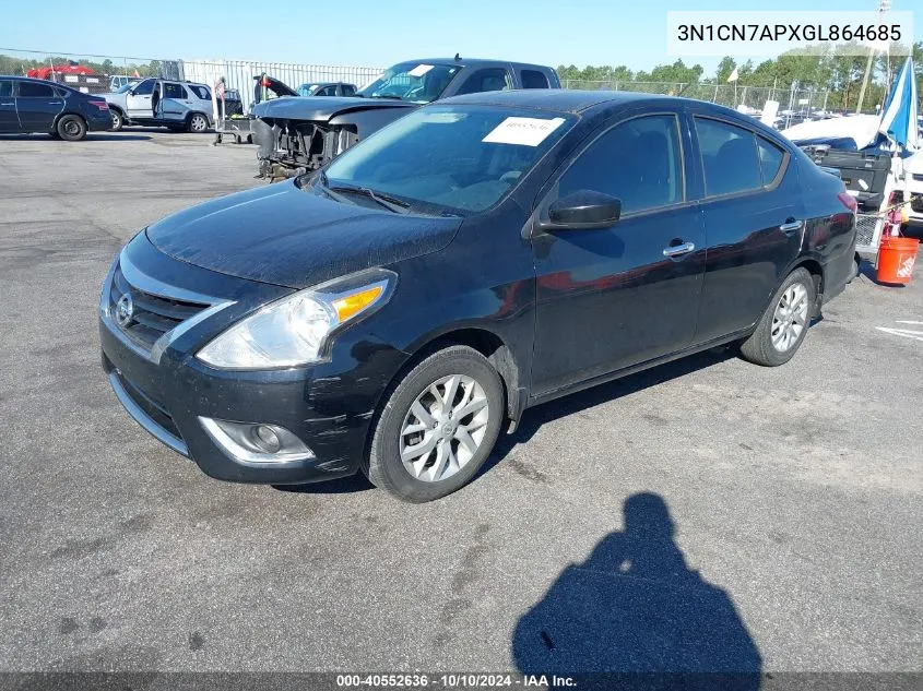 2016 Nissan Versa 1.6 Sv VIN: 3N1CN7APXGL864685 Lot: 40552636