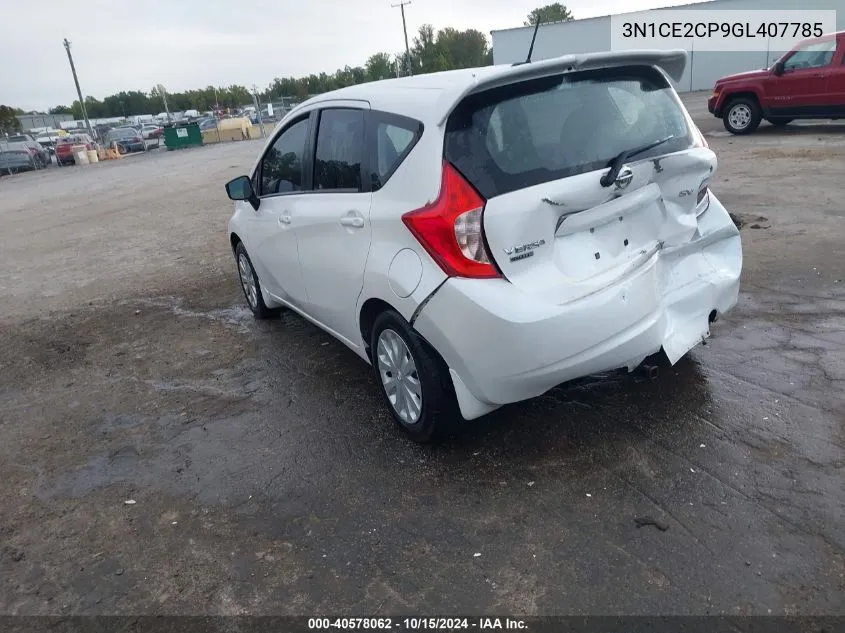 2016 Nissan Versa Note Sv VIN: 3N1CE2CP9GL407785 Lot: 40578062