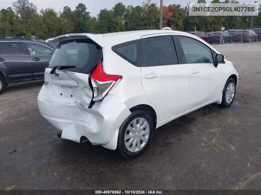 2016 Nissan Versa Note Sv VIN: 3N1CE2CP9GL407785 Lot: 40578062