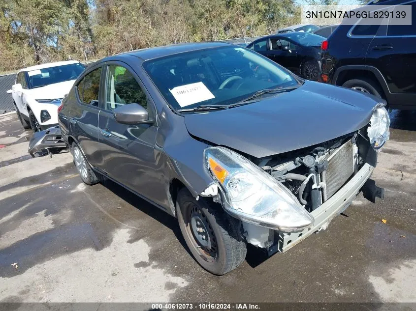 2016 Nissan Versa 1.6 S/1.6 S+/1.6 Sl/1.6 Sv VIN: 3N1CN7AP6GL829139 Lot: 40612073