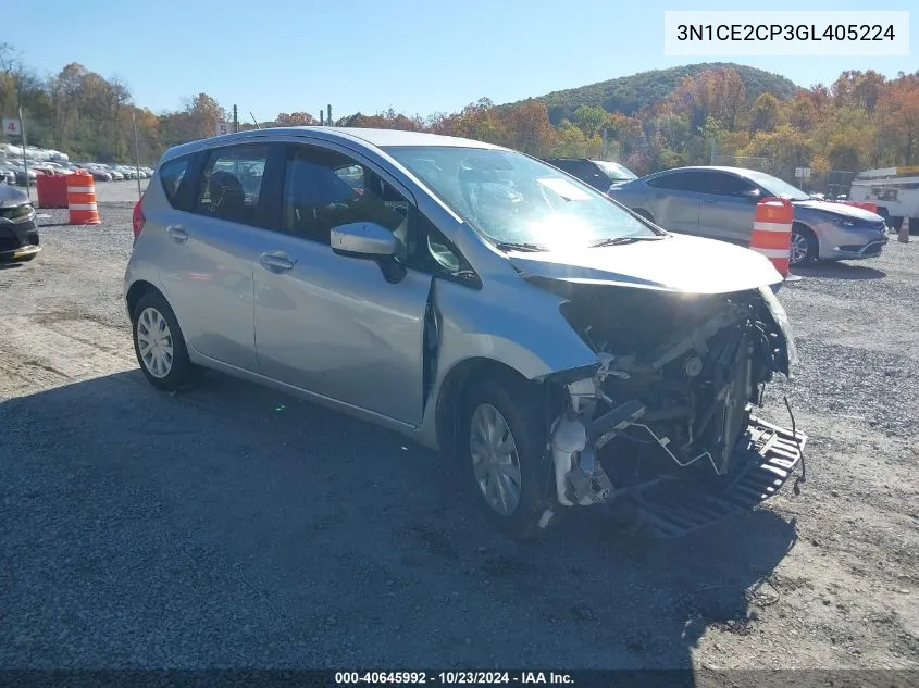 2016 Nissan Versa Note S (Sr)/S Plus/Sl/Sr/Sv VIN: 3N1CE2CP3GL405224 Lot: 40645992